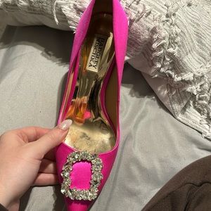 Badgley Mischka HOT PINK heels